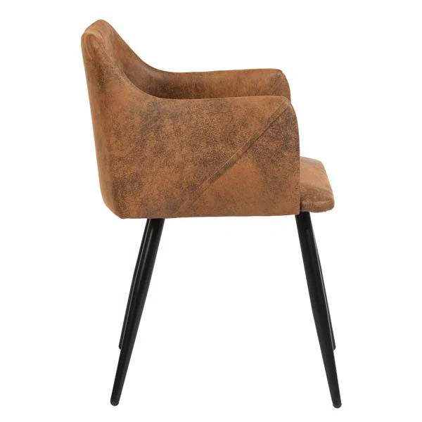 Set of 2 Aldridge Dining Chair in Suede Brown - Image 6