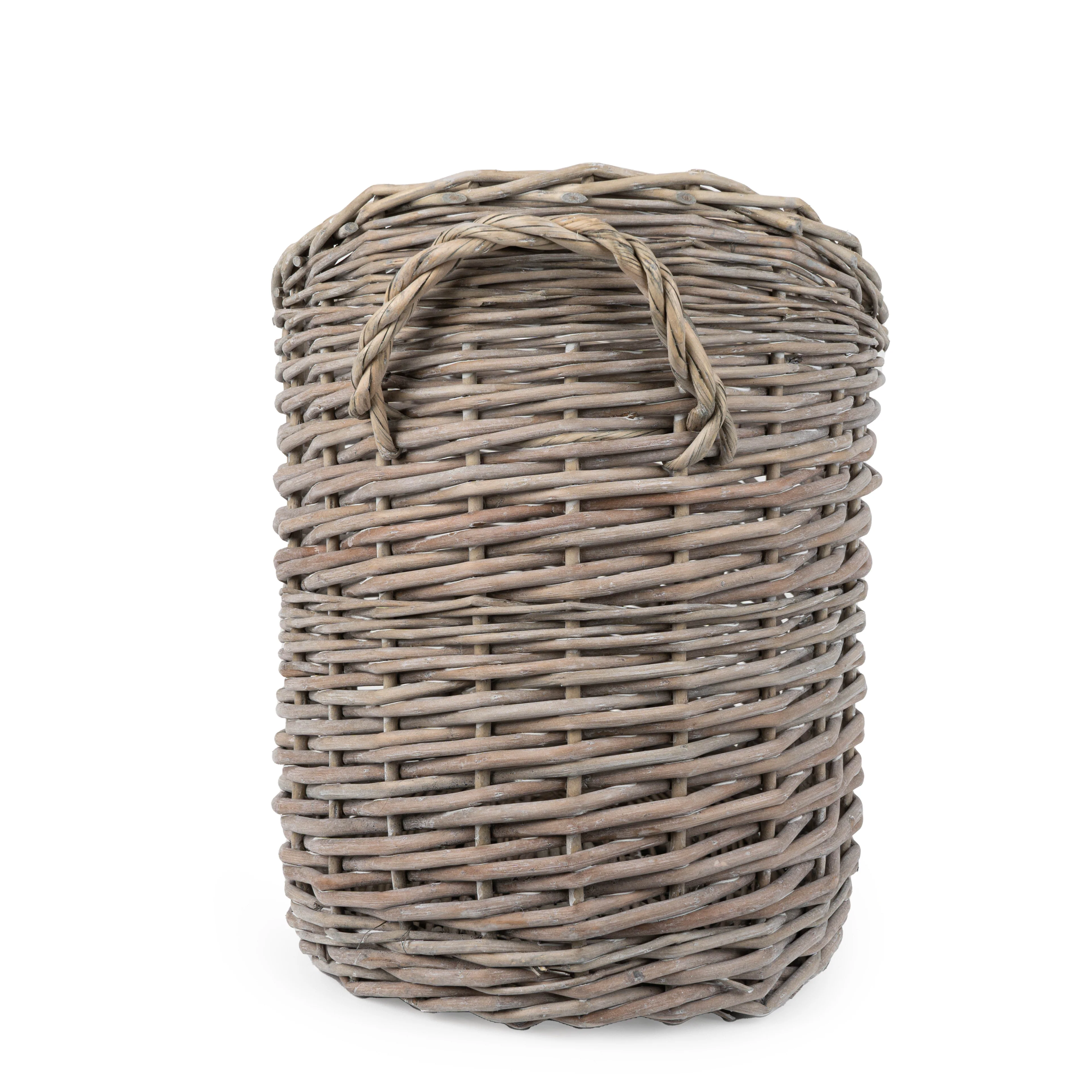 Set of 2 Oval Scoop Log Baskets - Image 7