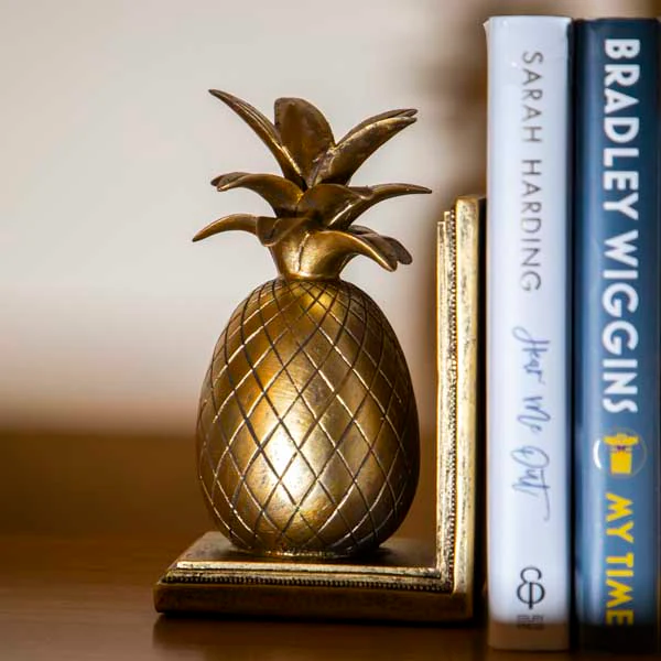 Art Deco Style Gold Pineapple Bookends - Image 4