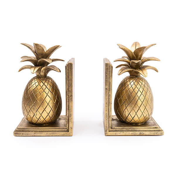 Art Deco Style Gold Pineapple Bookends - Image 7