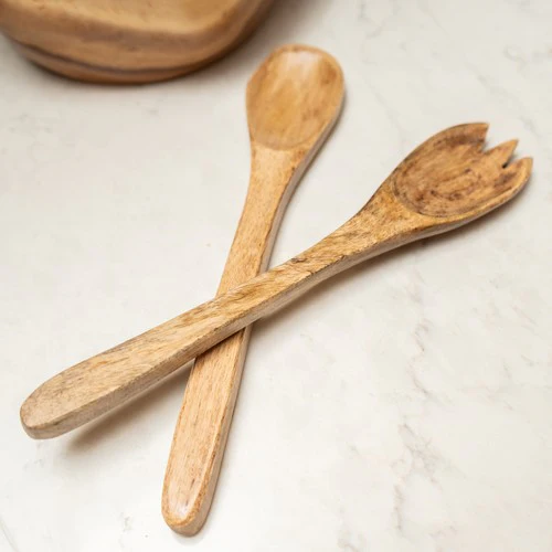 Set Of 2 Wooden Fork/Spoon - Image 3
