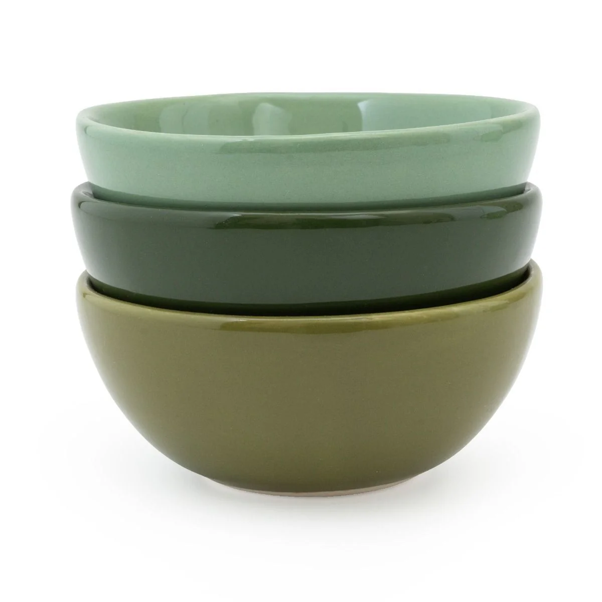 Artisan Ceramic Dipping Bowls Set - Olive - Image 2