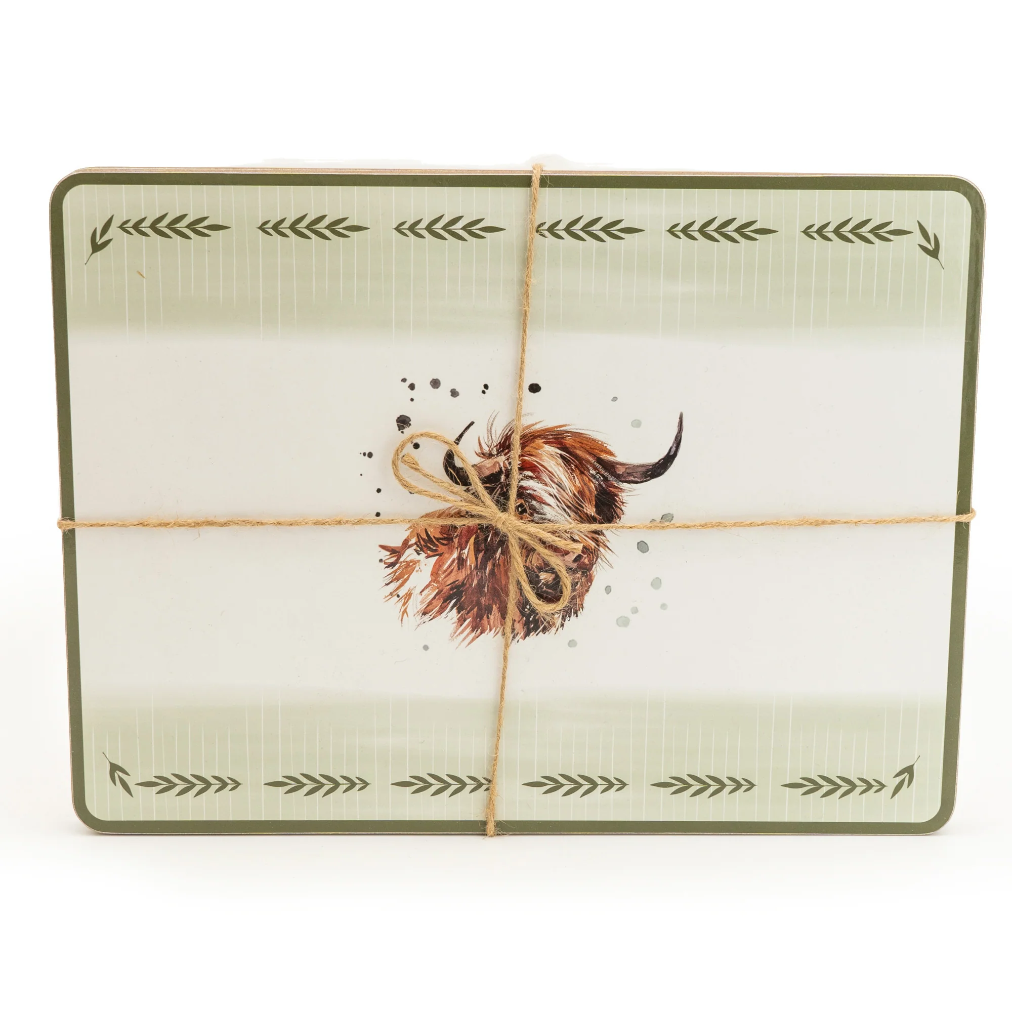Exquisite Set of 4 Highland Cow Design Placemats - Image 2