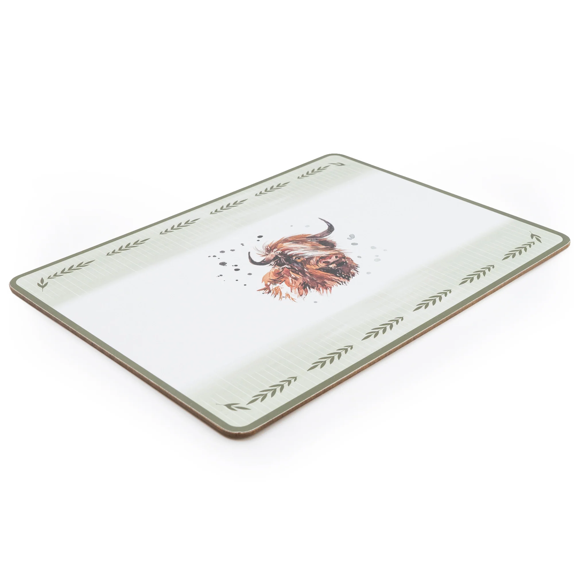 Exquisite Set of 4 Highland Cow Design Placemats - Image 3