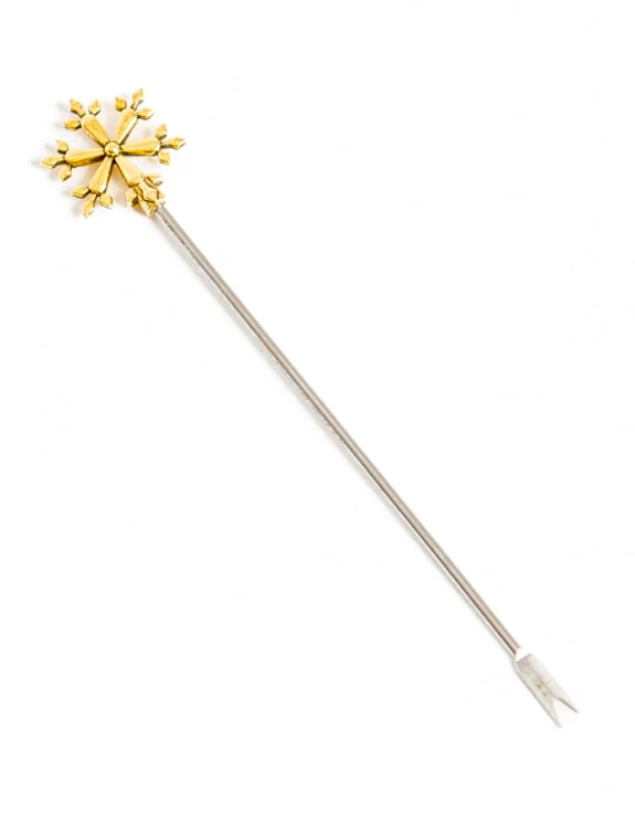 Set of 4 Snowflake Cocktail Sticks - Image 4