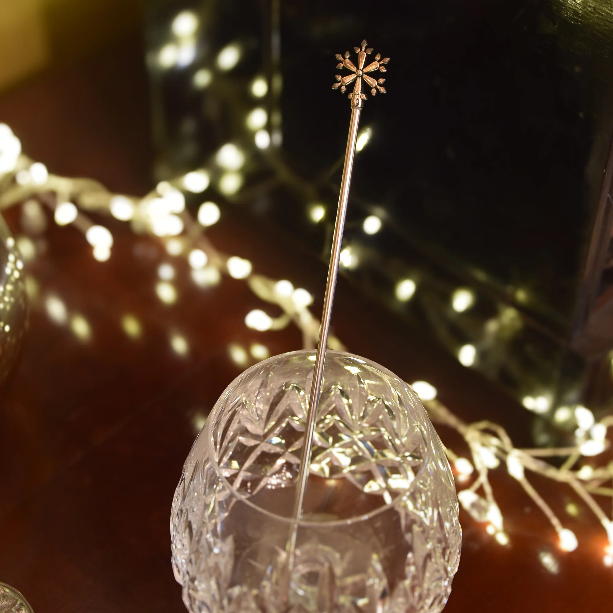 Set of 4 Snowflake Drink Stirrers