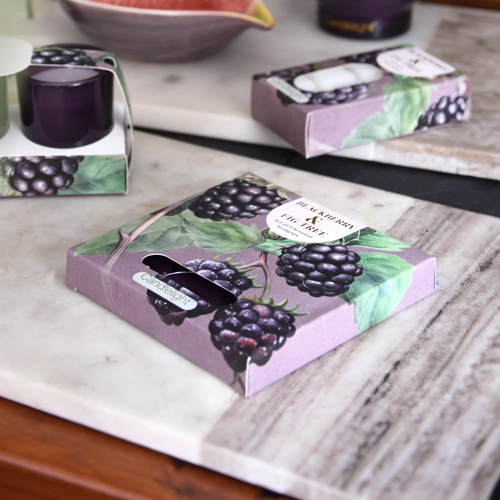 Set of 9 Blackberry & Fig Tree Tealights