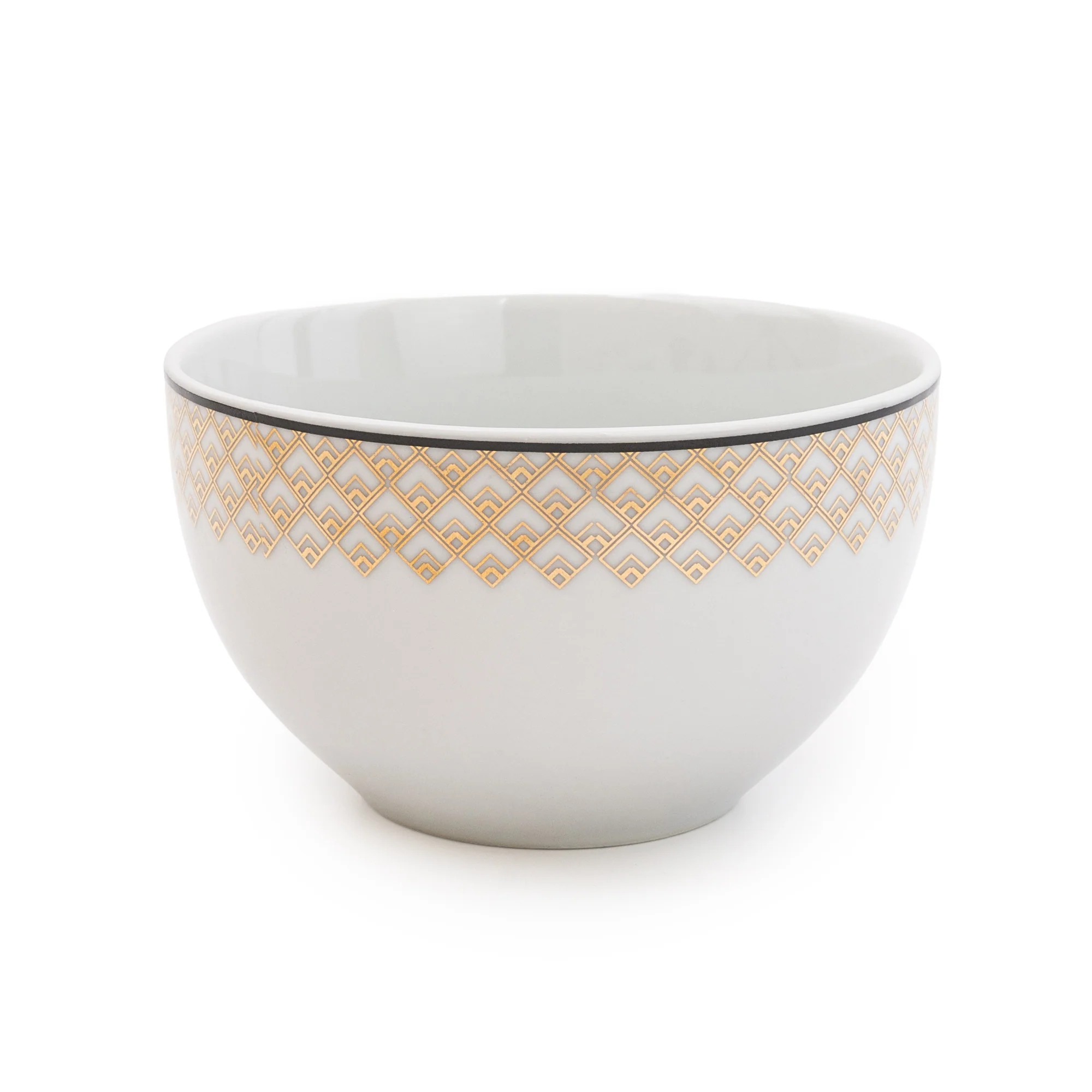 Set of Four Black and Gold Rice Bowls - Image 2