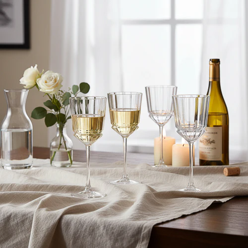 Set of Four Maccassar Small Wine Glasses