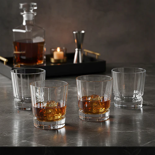Set of Four Maccassar Whisky Tumblers