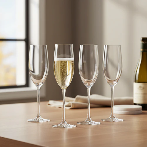 Set of Four Menades Flute Glasses