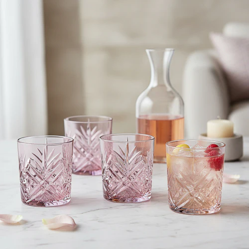 Set of Four Salzburg Mauve Tumbler Glasses