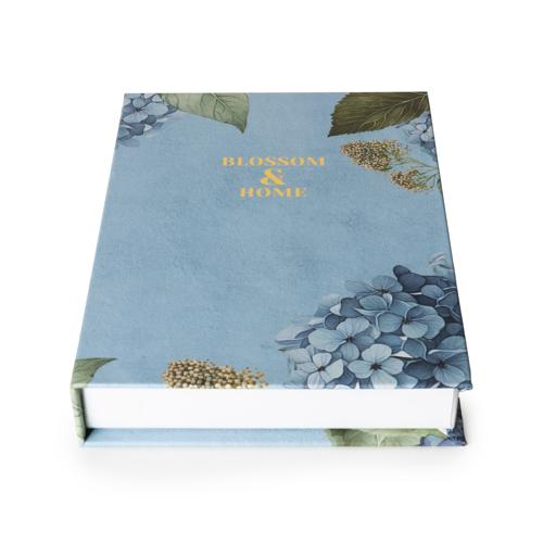 Set of Two Hydrangea Print Faux Storage Boxes - Image 6