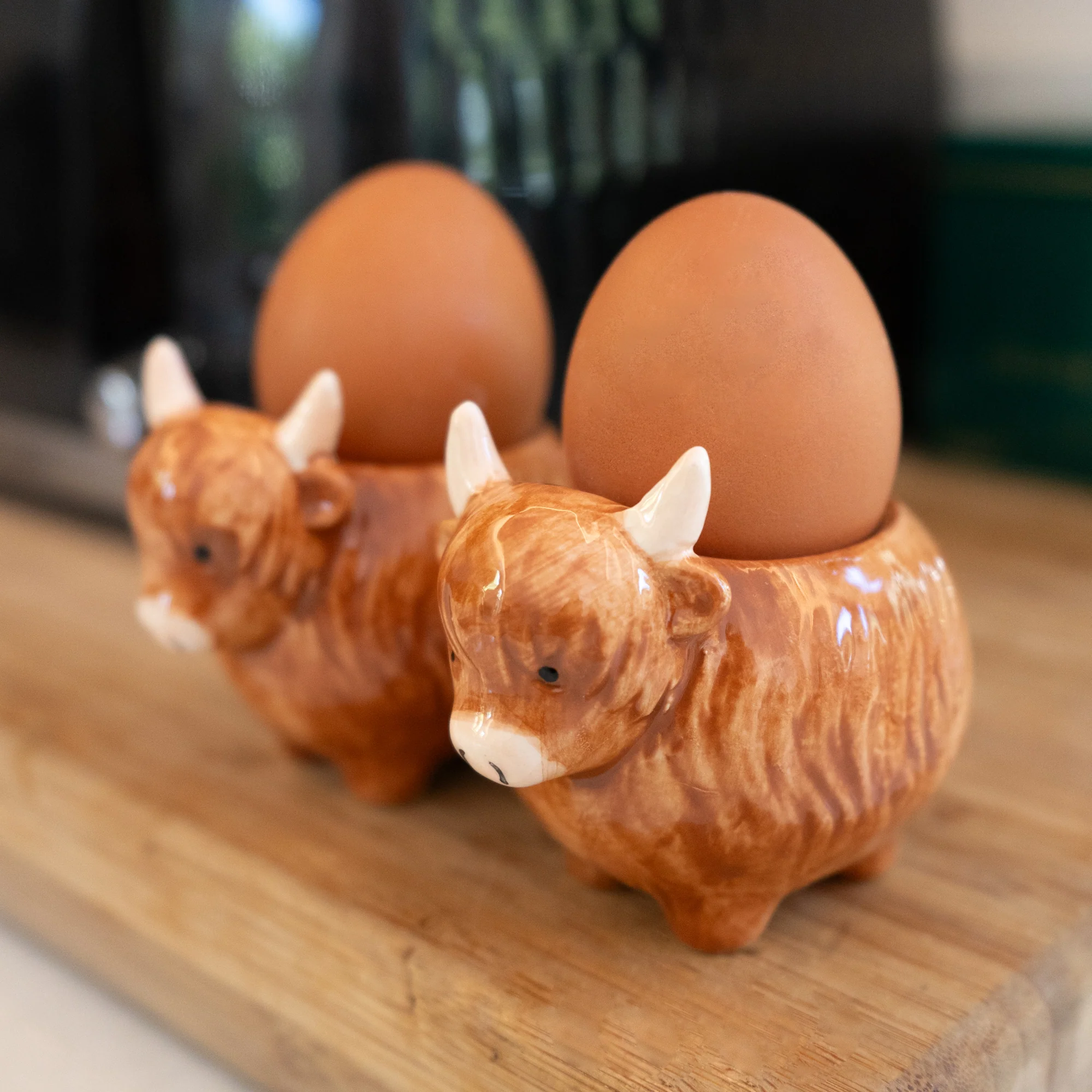 Set of Two Highland Cow Egg Cups