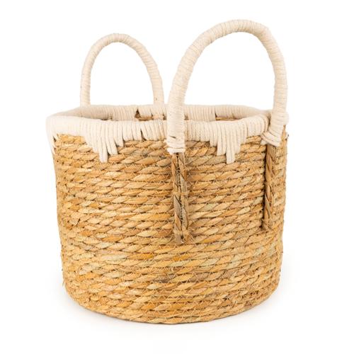 Set of Two Straw Storage Baskets with Handles - Image 10
