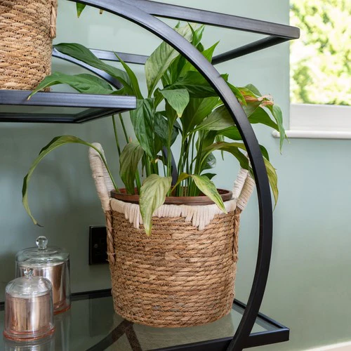 Set of Two Straw Storage Baskets with Handles - Image 7