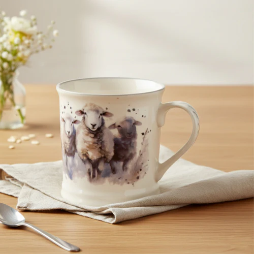 Sheep Theme Tankard Coffee Mug