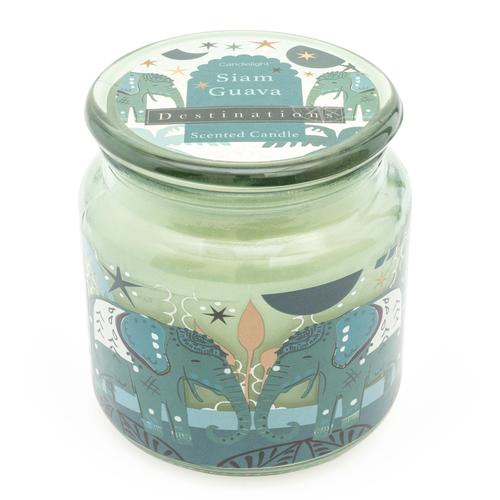 Siam Guava Thai Flower Market Scent Lidded Candle Jar - Image 2