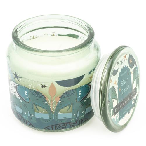 Siam Guava Thai Flower Market Scent Lidded Candle Jar - Image 3