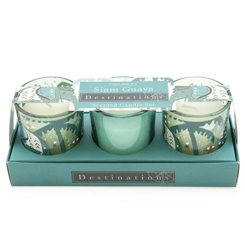 Siam Guava Thai Flower Market Scent Votive Candle Set - Image 2