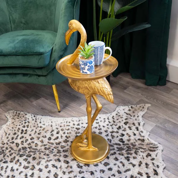 Side Table Flamingo Antique Gold - Image 2