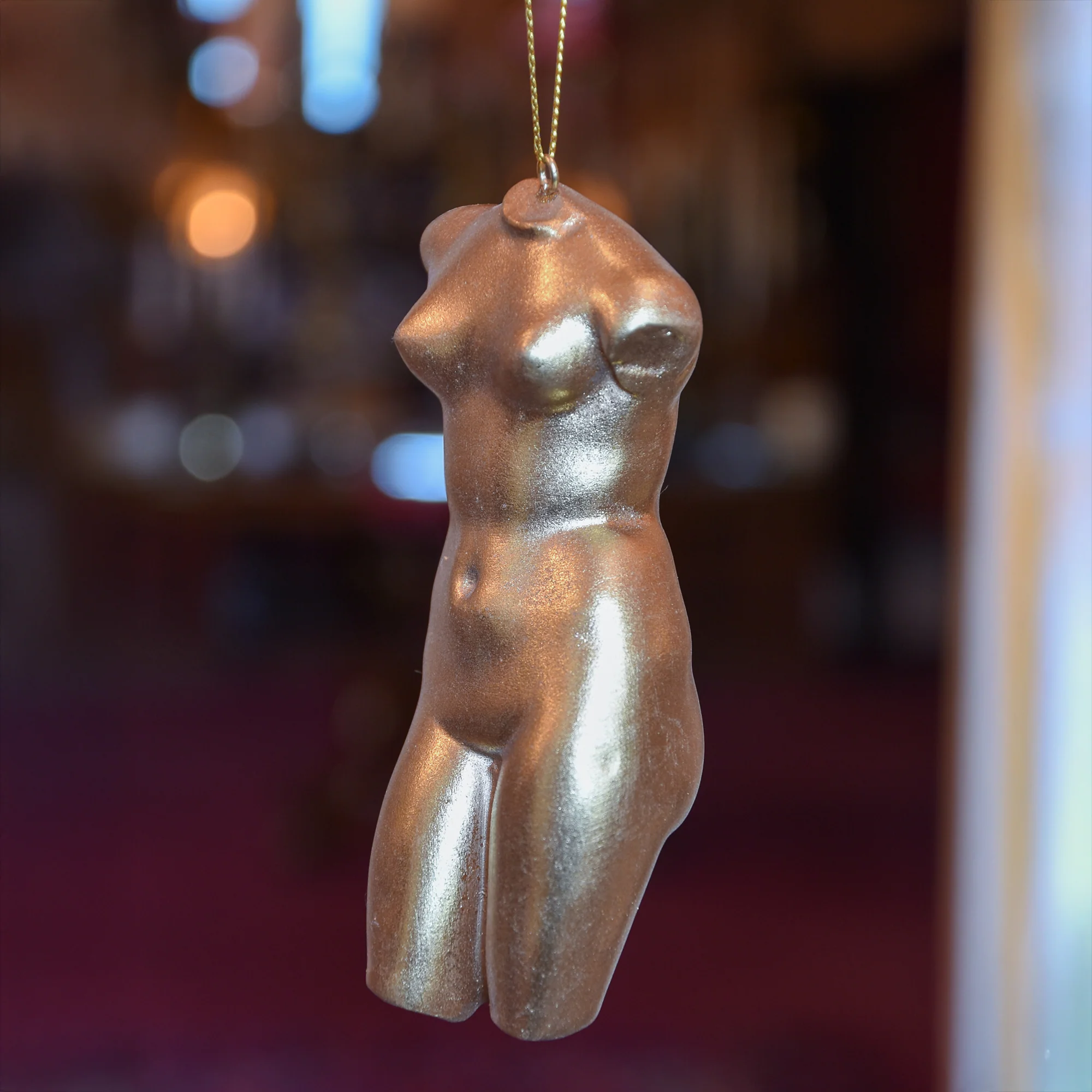 Silver Leaf Female Torso Hanging Decoration - Image 2