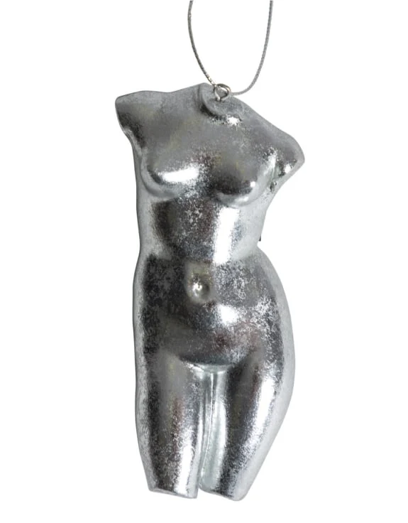 Silver Leaf Female Torso Hanging Decoration - Image 8