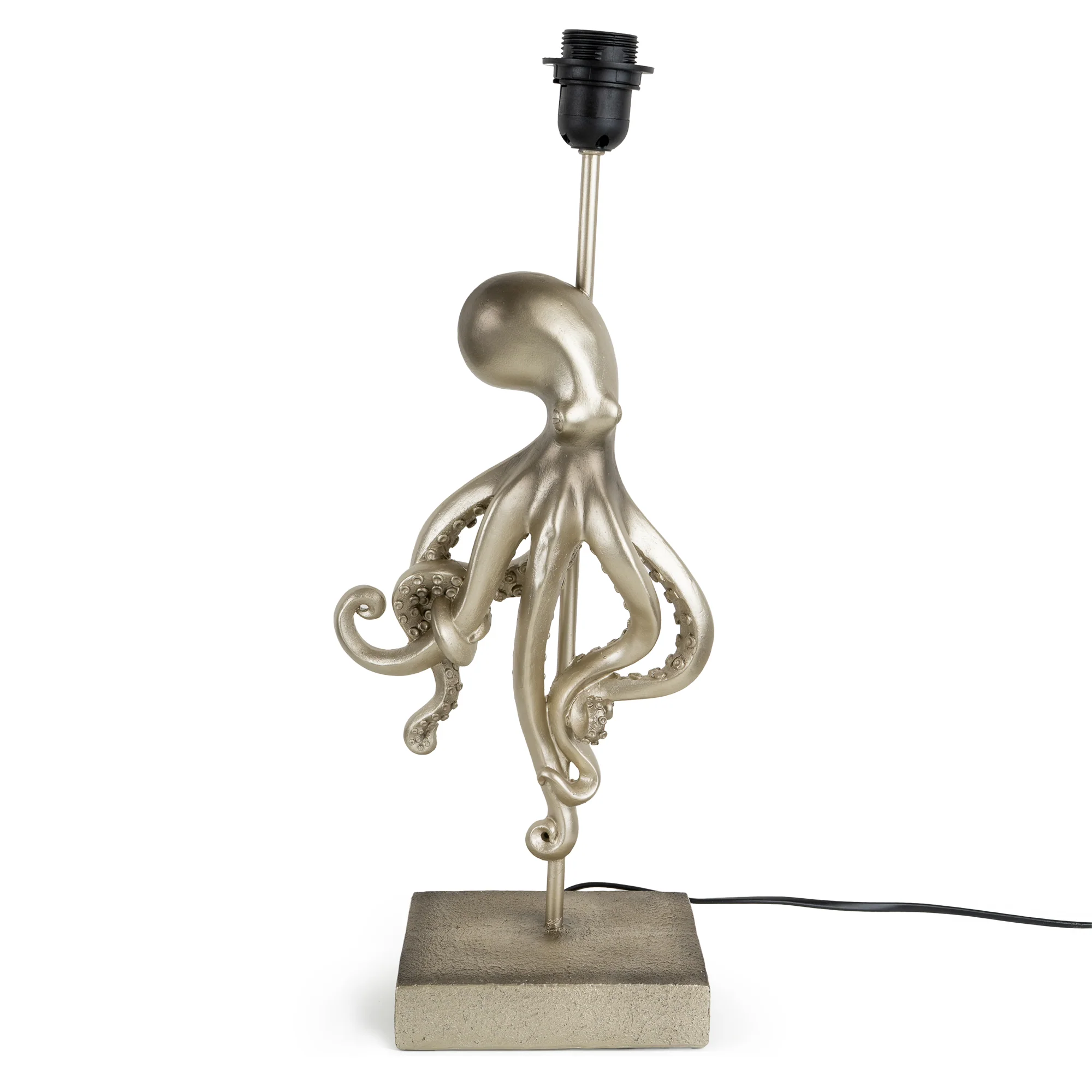 Silver Octopus Lamp with Black Shade - Image 4
