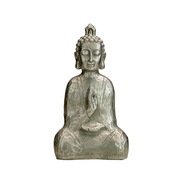 Serene Silver Buddha Statue - Image 2