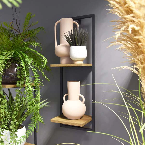 Sleek Oak Wall Mounted Shelf - 25x75CM - Image 4