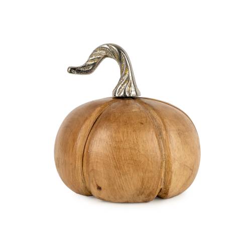 Small Decorative Wooden Pumpkin - Image 3