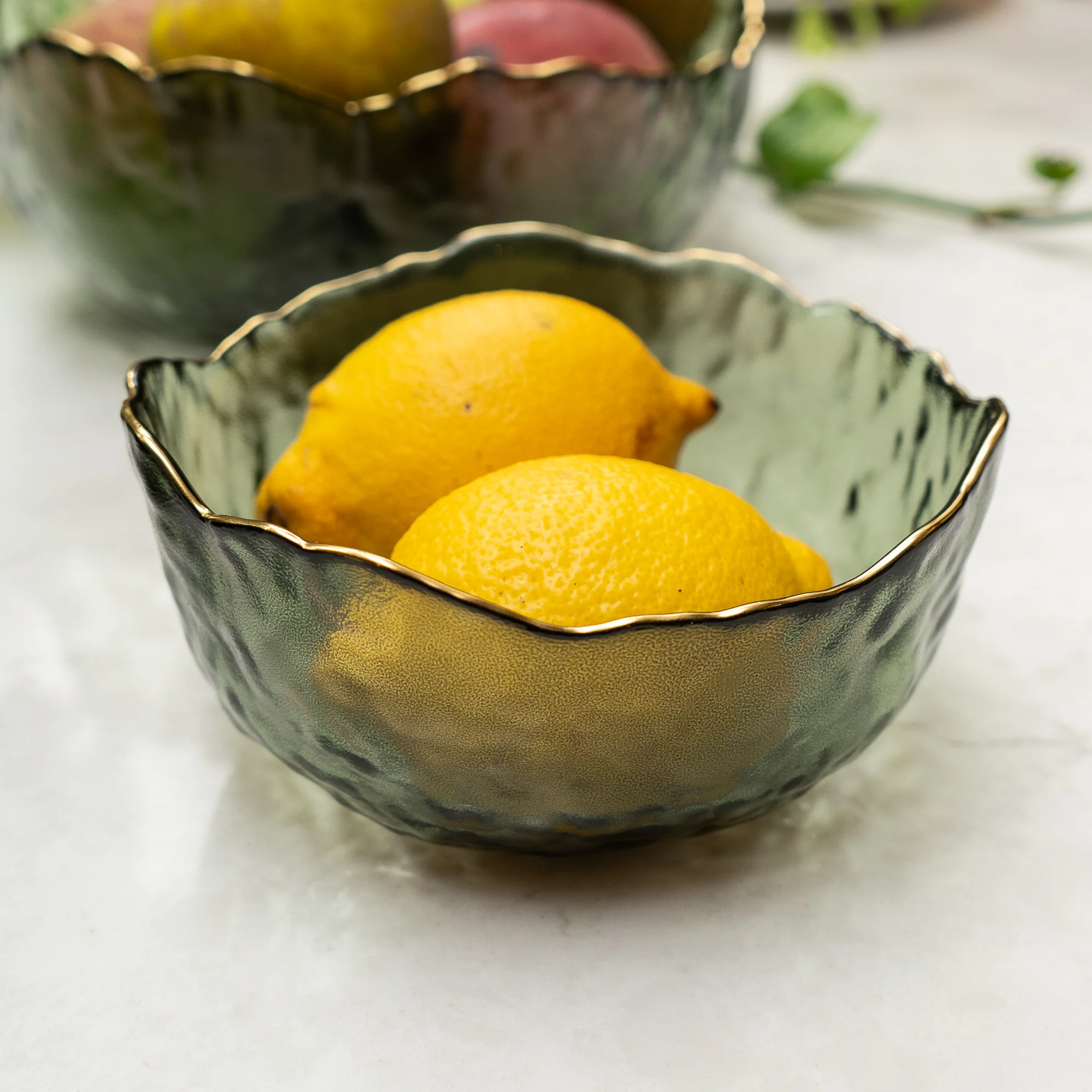 Charming Small Green Glass Bowl