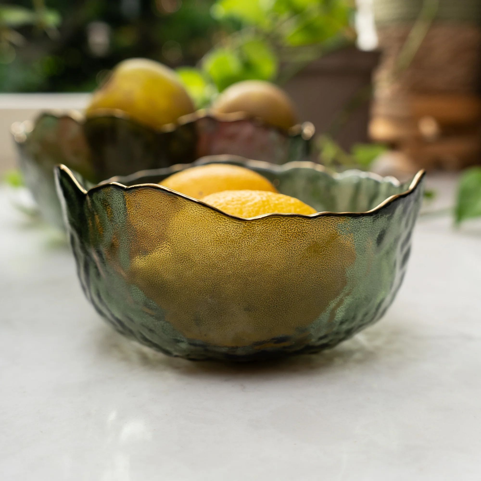 Charming Small Green Glass Bowl - Image 3