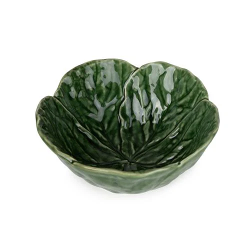 Small Leaf-Shaped Ceramic Bowl - Green - 13cm - Image 4