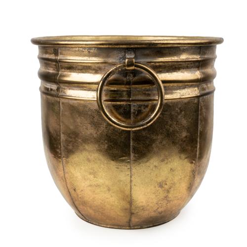 Antique Gold Small Metal Planter - Image 6