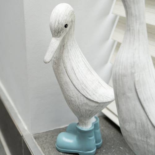 Small Resin Duck with Light Blue Wellies - Image 3