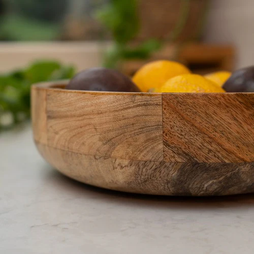 Small Round Mango Wood Bowl - Image 2