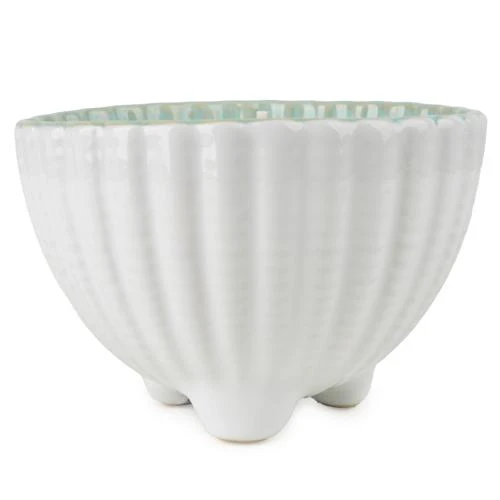 Small Shell Candle in a Reactive Glaze Pot - Image 7