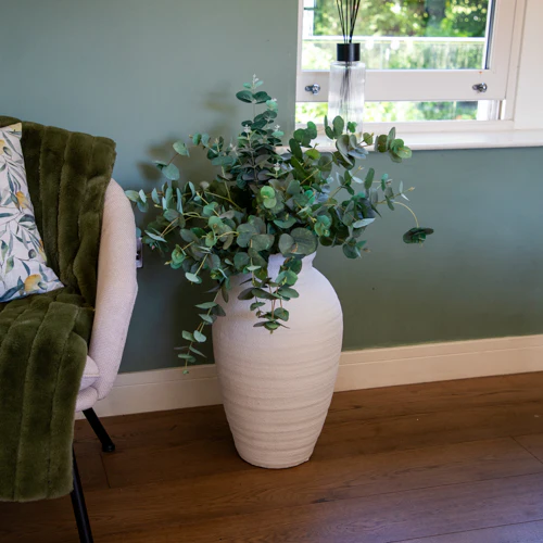 Small Traditional White Vase