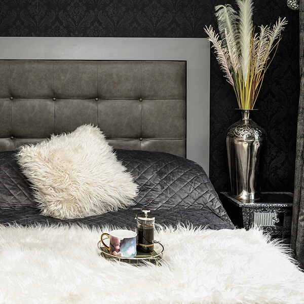 Soft Fluffy White Faux One Sided Fur Throw Blanket