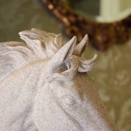 Stone Effect Horse Head Sculpture - Image 3