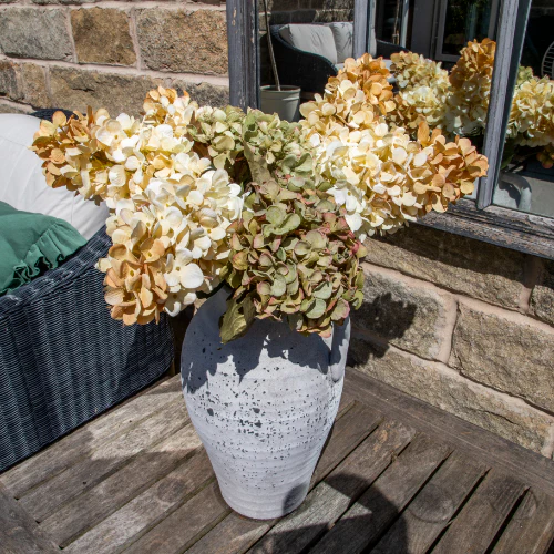 Stone Urn Vase with Handles - Image 2