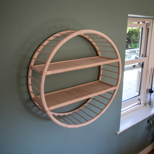 Tall Natural Rattan Shelf Unit - Image 5