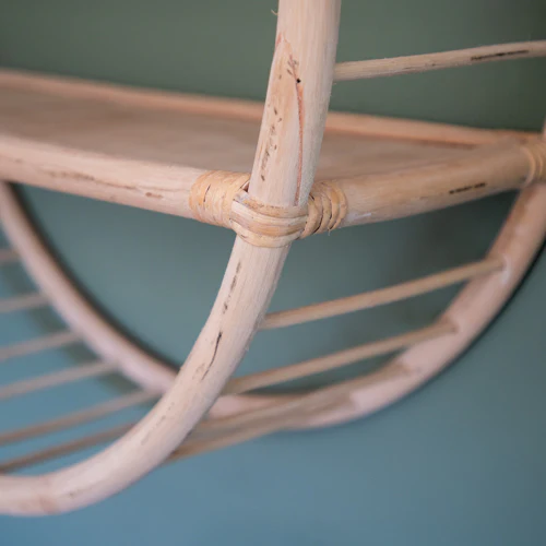 Tall Natural Rattan Shelf Unit - Image 7