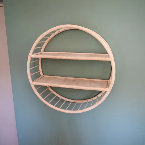 Tall Natural Rattan Shelf Unit - Image 8