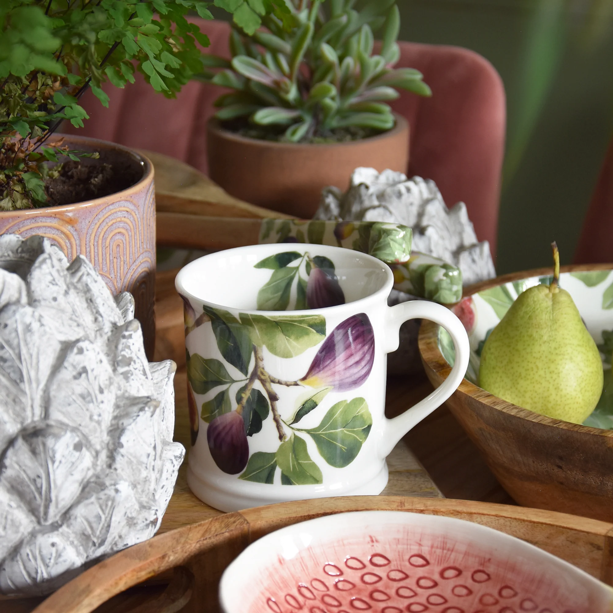 Tankard Mug With Fig Design - Image 2