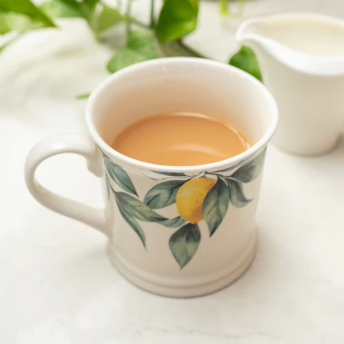 Tankard Mug Mediterranean Lemons White - Image 5
