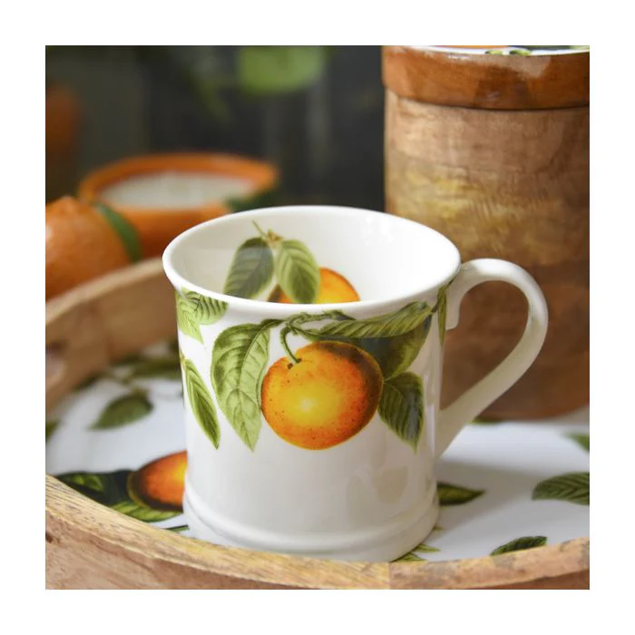 Tankard Mug Orange Blossom - White - Image 2