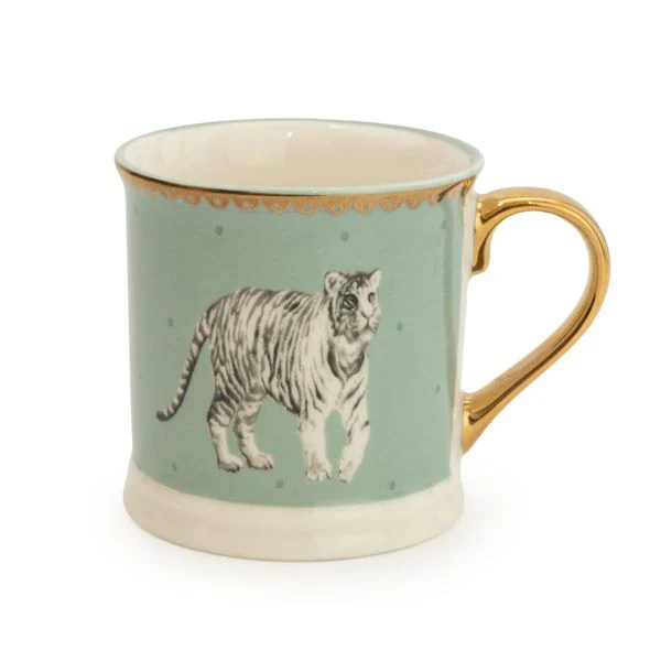 Tankard Mug Tiger Teal - Image 3