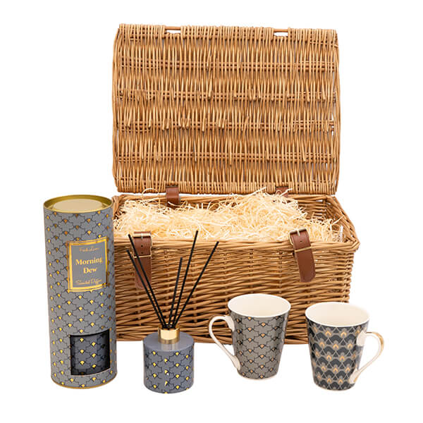 Tea at Hyde Park Gift Hamper in a Brown Woven Basket - Image 2